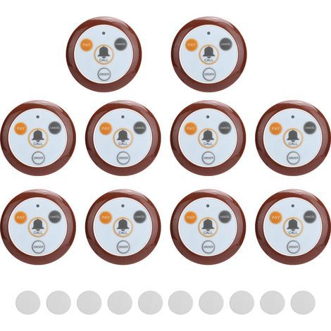 Système d'appel sans fil 10 pièces pour restaurants, SU‑C04 433.92MHz, alimentation 6V DC (1/5)
