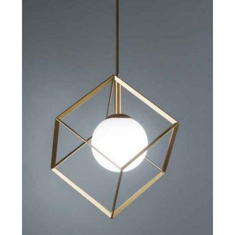 Perenz lampada a sospensione cube oro 1xe27 max 40w 6693or