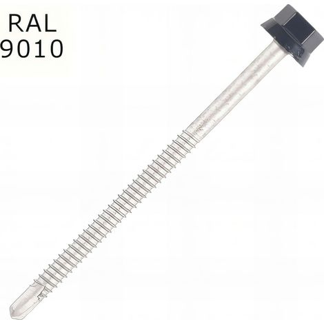 Vis bac acier SCELL-IT sommet nervuré Support métal ZED - Ø6.3 x 75 mm - TH12 - Blanc RAL9010 - Sachet de 100 - ZTZ-63075-9010 (1/5)