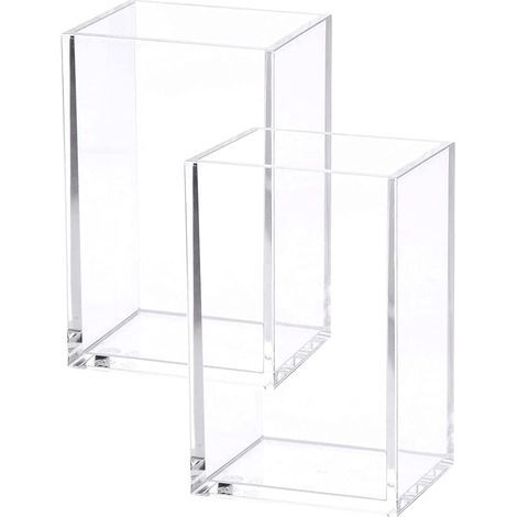 Transparenter Stiftehalter aus Acryl, Make-up-Pinselhalter, Schreibtischaccessoires aus Acryl, 2er-Pack (1/5)