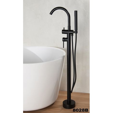 BERNSTEIN - Baignoire îlot moderne design en acrylique pour salle de bain, isolation thermique - Blanc mat - 170x80x58cm - BELAQUA - Options au choix Sans siphon, Avec raccord standard 8028B