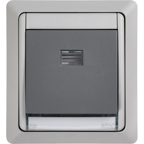 PULSADOR GRIS IP55 MONOBLOC EMPOTRAR