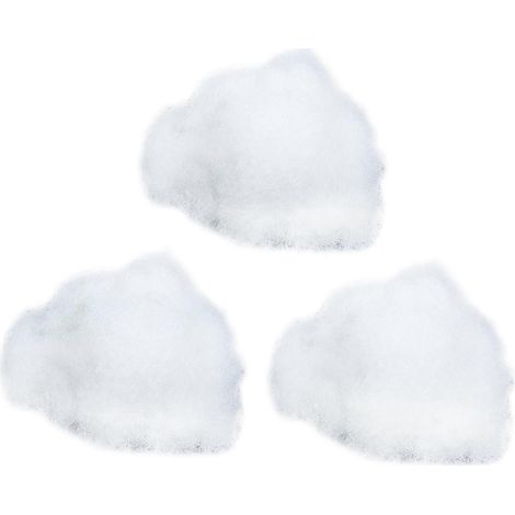 sachets de rembourrage en coton pour poupées, rembourrage pour coussins patchwork, coton rempli pour poupées-13.00X13.00X6.00CM-White