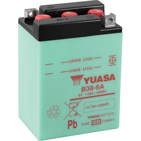 Batterie moto YUASA B38-6A 6V 13.7AH (1/3)