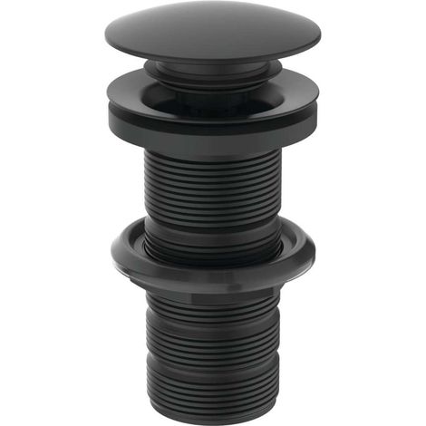 Ideal Standard - Juego de desagüe Click-Clack para lavabos sin rebosadero, negro E1483XG (1/3)
