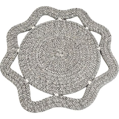Tovaglietta decorativa ottagonale, tovaglietta da tavola - Grigio chiaro 18 cm
