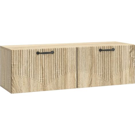 vidaXL  Wall-Mounted TV Cabinet  Sonoma Oak 98 x 31 x 30 cm