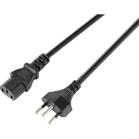 Sygonix SY-5243896 Kaltgeräte Anschlusskabel  Schwarz 5.00 m