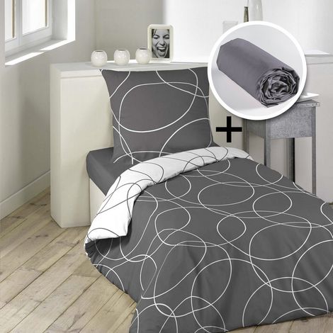 Douceur D'Intérieur – Parure de lit enfant 140x200 cm – Housse de couette + taie d'oreiller 63x63 cm – Finition boutons pressions – Lavable en machine à 30°