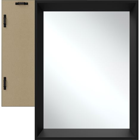 Miroir mural rectangulaire avec cadre design minimaliste 50x70cm (1/5)