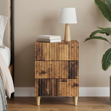vidaXL Armadio da Notte con cassetto Legno antico 43 x 41 x 66,5 (1/5)