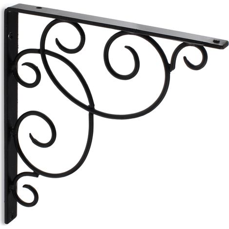Escuadra para Estantería de Forja  en Acero color negro  Medidas 21205238 mm  1 Unidad -
