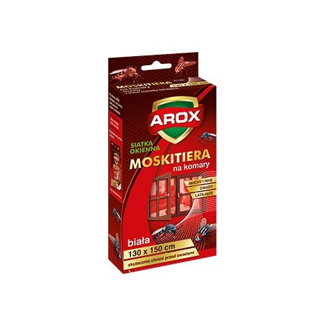 Moskitonetz 150x180 cm weiß + AROX Klettverschluss