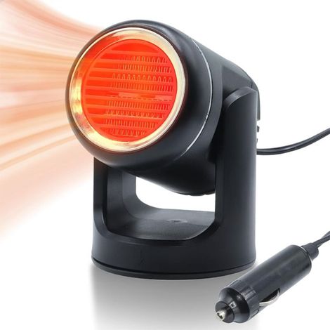 Chauffage de voiture portable se branche sur l'allume-cigare, chauffage de voiture 12 V, dégivreur, chauffage rapide 120 W pour l'hiver, fonction de réchauffement (1/5)