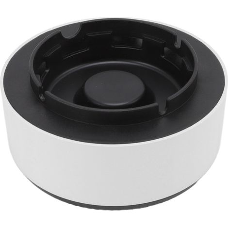 Cendrier intelligent auto-extinguible, petit modèle multifonctionnel purificateur d'air à ions négatifs, blanc et noir. (1/5)