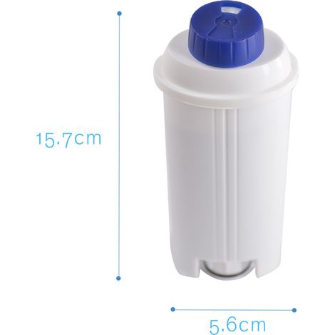 Ortviai Filtre à eau pour machine à café Delonghi DLS C002 – 2 pièces, charbon actif, blanc, 15,7 x 5,6 cm (1/4)