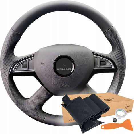 Rivestimento per volante per Skoda Octavia, Fabia, Superb, Citigo, Roomster (1/5)