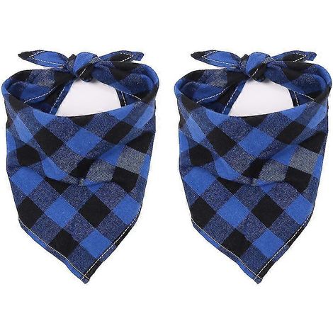 2er-Pack Hundehalstücher, klassisch kariert, Weihnachts-Hundehalstücher, Dreieckstücher, Lätzchen-Set, Haustierkostüm-Accessoires, Dekoration für kleine, mittlere und große Hunde (1/5)