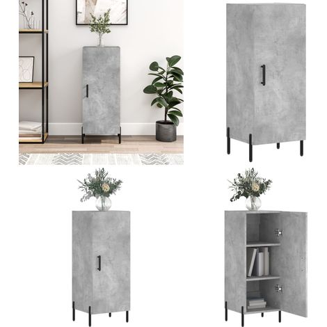 Sideboard Betongrau 34,5x34x90 cm Holzwerkstoff - Sideboard - Wohnzimmertisch - Regal - Holzmöbel - Grau - Home & Living (1/5)