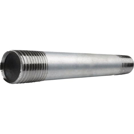Raccord de tuyau, mamelon galvanisé, 1 pouce, 50 cm