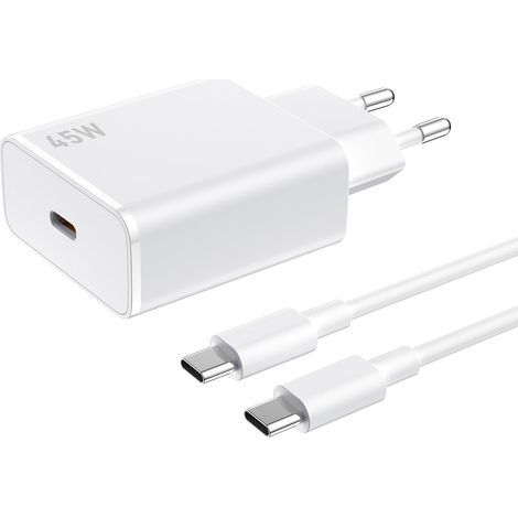 Chargeur Rapide USB C 45W Compatible avec Google Pixel 10 Pro XL/Pixel 9 Pro XL/9 Pro/9/8 Pro/8/7/6, pour iPhone 17/16/15 et le Samsung S26 S25 S24 Ultra etc, Charge Rapide PD PPS, avec 2M Câble USB C (1/5)