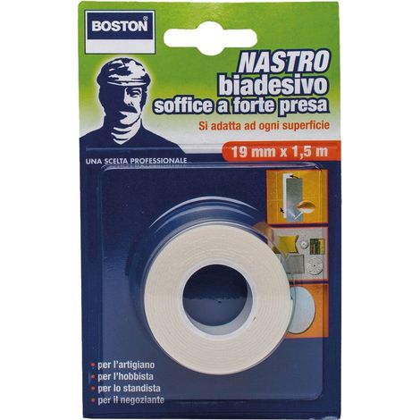 Nastro biadesivo mm 19x1,5 m scotch nastro biadesivo soffice boston 3000 soft