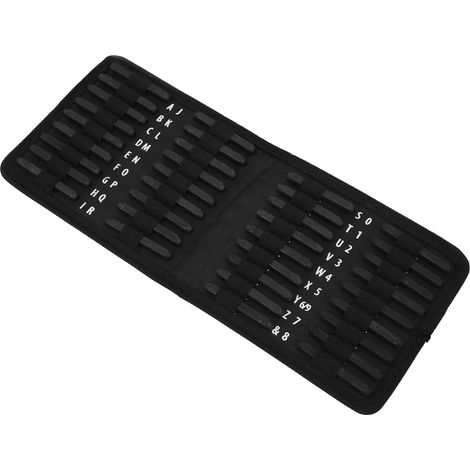 Kit de 36 poinçons lettres et chiffres en acier à outils pour loisirs créatifs (cuir, cuir, etc.), 4 mm (1/5)