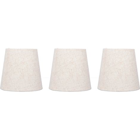 Abat-jour en lin moderne 5.9x5.5x4.3 pouces - 3 pièces pour lustre, lampe murale ou bougie (1/5)