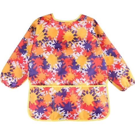 Tablier Peinture Enfant Imperméable, Blouse Manches Longues, Pour 2-8 Ans Garçon et Fille (1/5)