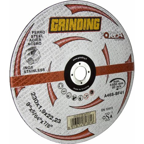 Grinding Forza Disco Piano Per Ferro D 230X1,9 Mm - 25 Pz