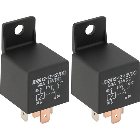 Pack of 2 12V 80A 5-pin automotive relays JD2912-1Z-12VDC multi-purpose for truck, car, boat (1/5)