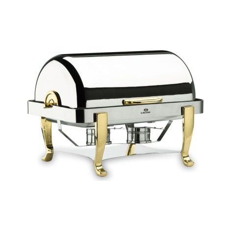 Lacor Chafing Dish GN 1/1 Roll Top avec Pieds en Laiton
