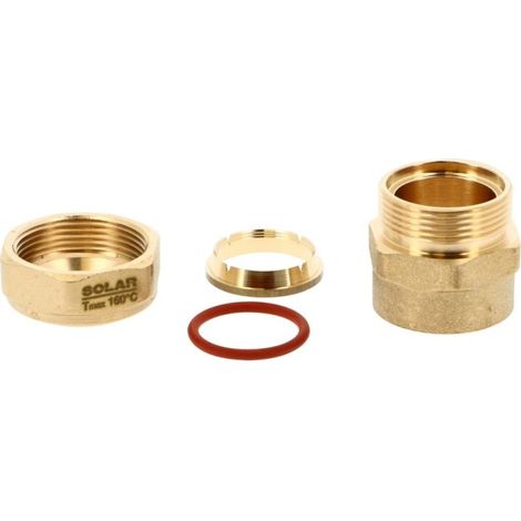 Raccord solaire à compression femelle-femelle 3/4" pour tube cuivre Ø22 - THERMADOR 254052
