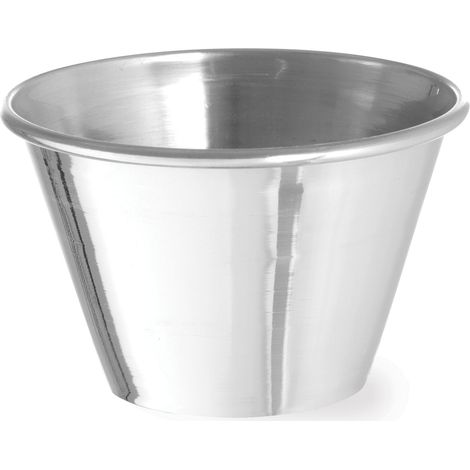 Cuenco para ramequines, plato de acero inoxidable para salsas y aderezos, diámetro 73 mm, 12 piezas, 115 ml - Hendi 400036 (1/2)
