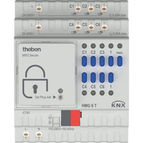 Actionneur 6c chauff HMG 6 T KNX THEBEN 4930240