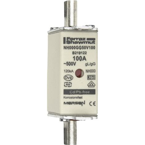 Mersen 1B663.000000 NH-Sicherung Sicherungsgröße = 000 100 A 500 V 1 St.