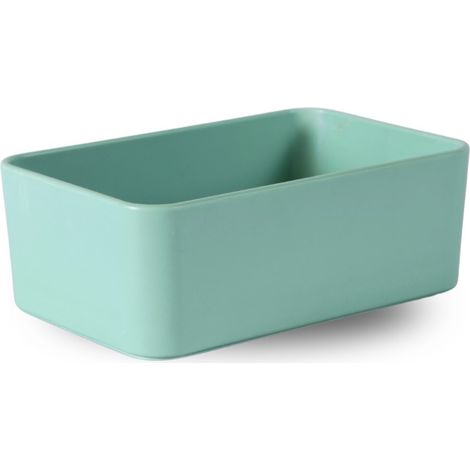 Mangeoire plastique rectangulaire simple vert CHICK'A