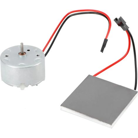 Ensemble d'accessoires pour ventilateur de cheminée : hélice, générateur et moteur électrique. (1/4)