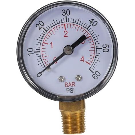1Ensemble Jauge De Pression Pour Manomètre De Filtration Npt Outil Professionnel Pour Test De Pression Eau Spa (1/5)
