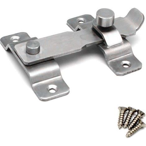 Cerradura de puerta corredera más gruesa, cerradura de pestillo de palanca de acero inoxidable de alta resistencia, cerradura para puerta o ventana (1 unidad) (1/4)