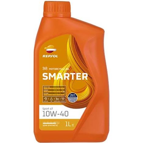 REPSOL Smarter Sport 10W40 1L MA2 Huile moteur semi-synthétique 4T pour motos