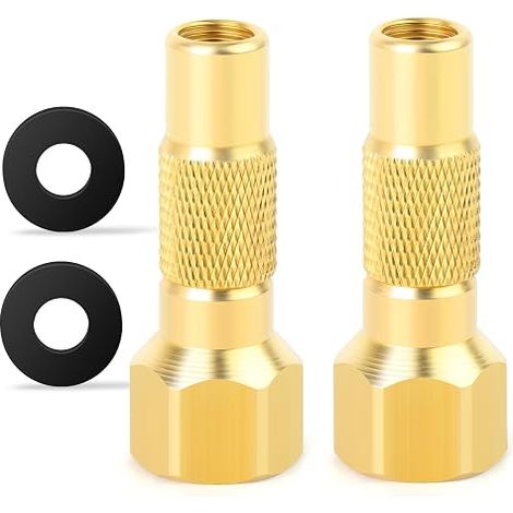 2PCS 1/4"FBSP Raccord de gonflage en laiton pour pneus (1/5)