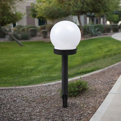 2 pièces extérieur étanche L-ED boule solaire lumière jardin pelouse lampe chemin sol (1/5)