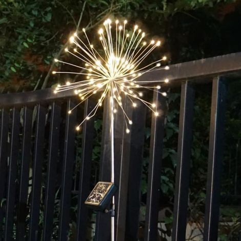 Lumières de noël lumière féerique solaire alimenté starburst lumières 120 LED lumière de jardin en p 1piece color 0-5W -MEAI07382 (1/4)