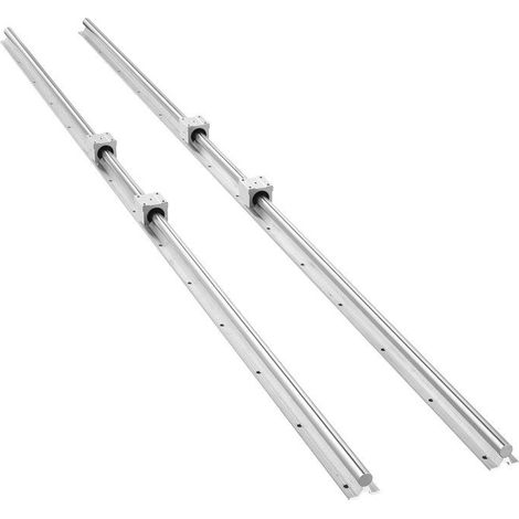 Rail de guidage linéaire -SBR20 - 2 rails de 2000 mm - 4 blocs de roulement à billes intégrés (1/5)