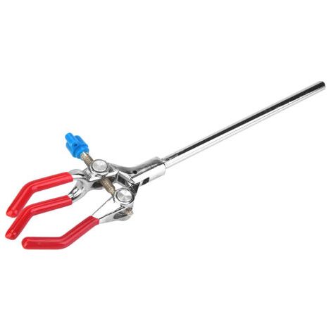 Pince à trois mâchoires pour instrument de laboratoire chimique, support de condenseur en alliage de zinc pour cornue (grand format)