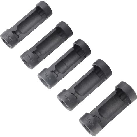 Jeu de 5 douilles à amortisseur 1/2 pouce, 18-24mm, clé à chocs pour réparation automobile, outil de suspension robuste. (1/5)