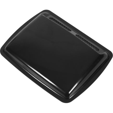 Prises d'air décoratives pour capot de voiture, adhésives, noir brillant, style scoop, flux d'air, auto-adhésif (1/5)