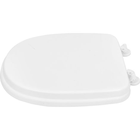 Abattant de Toilette Rembourré Facile à Nettoyer Retirer en Écume Blanc, Coussin de Siège Rond Classique pour Salles de Bain et Camping-cars (1/5)