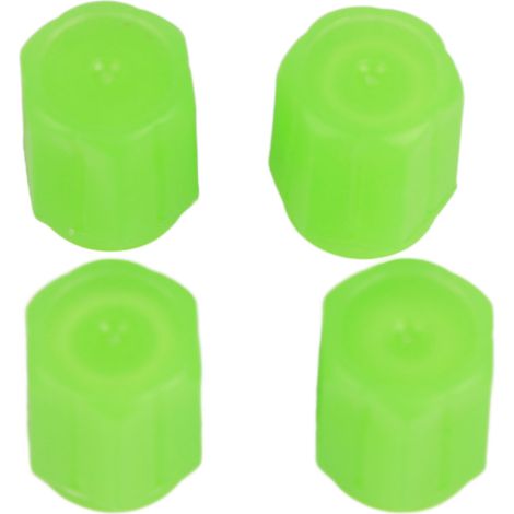 4 pièces Capuchon de valve de pneu vert fluorescent lumineux dans le noir, couvre-valve de roue pour voiture moto (1/5)